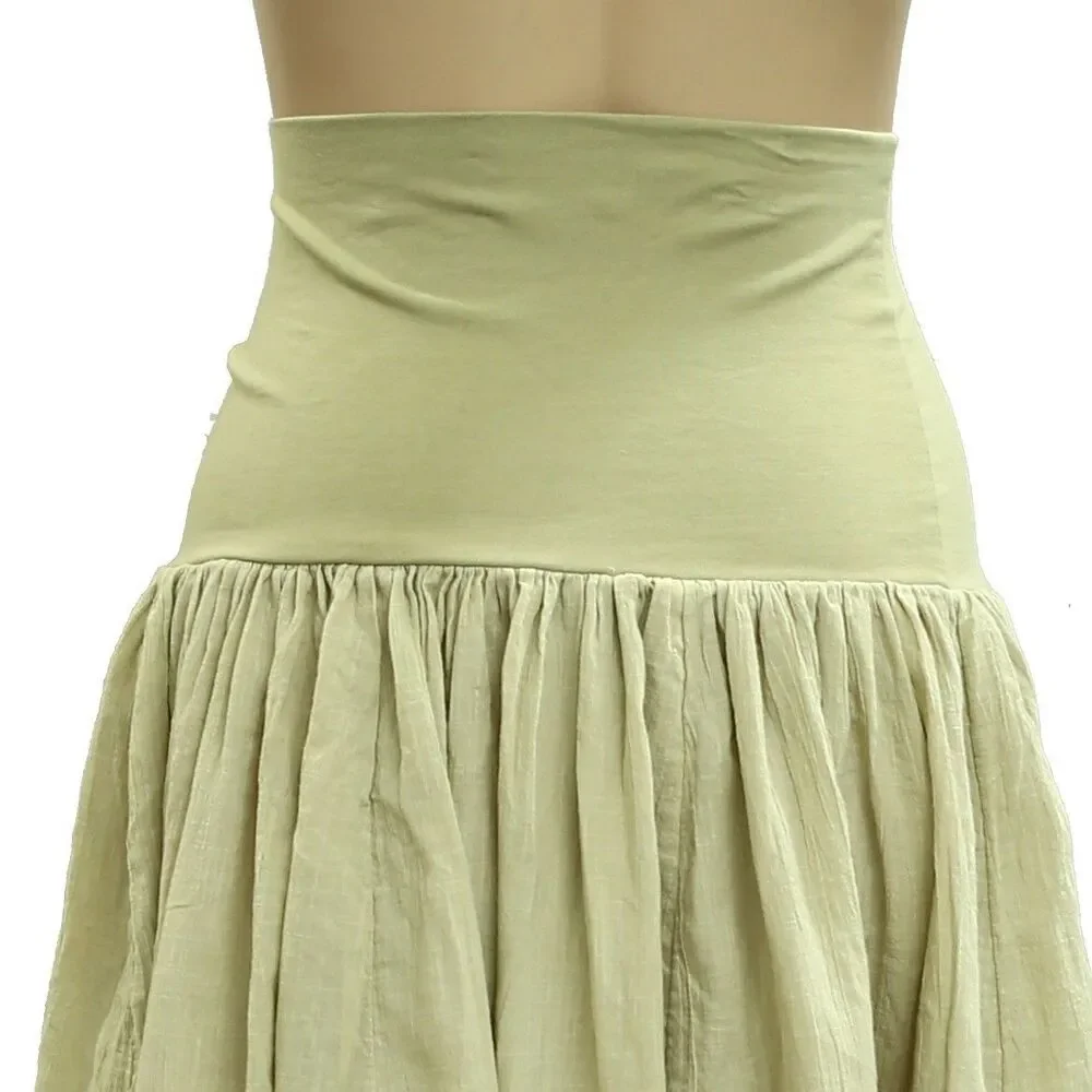 Free People Free-est Green Convertible Skirt Tube Dress Pull-On Beach S 281769